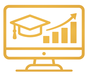 icono dorado de cursos en línea (2)